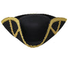 GP13384 – Piratenhut Dreispitz Eleganter Admira – Farbe: Schwarz