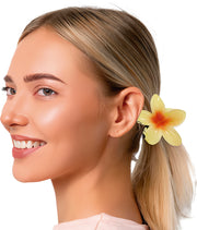 Hawaii Haarblume für Erwachsene 8 cm gelb, Bild 2