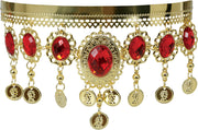 Orient Kopfschmuck für Damen mit roten Steinen, Bild 2
