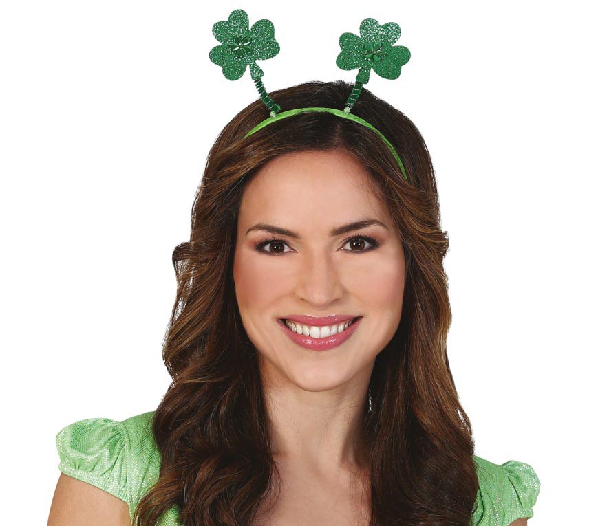GP13476 – St Patricks Kleeblatt Tiara Haarreif – Farbe: Grün