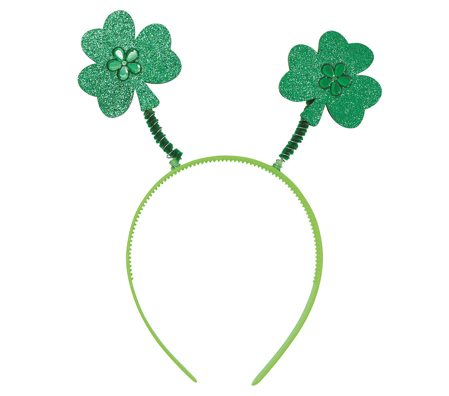 GP13476 – St Patricks Kleeblatt Tiara Haarreif – Farbe: Grün, Ansicht 2