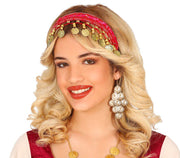Münzen Haarreif für Damen rot Bauchtänzerin, Bild 1