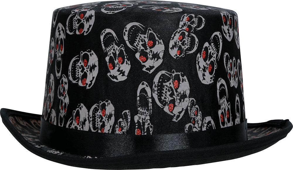 GP13480 – Halloween Schädelhut Eleganter Hut – Farbe: Schwarz