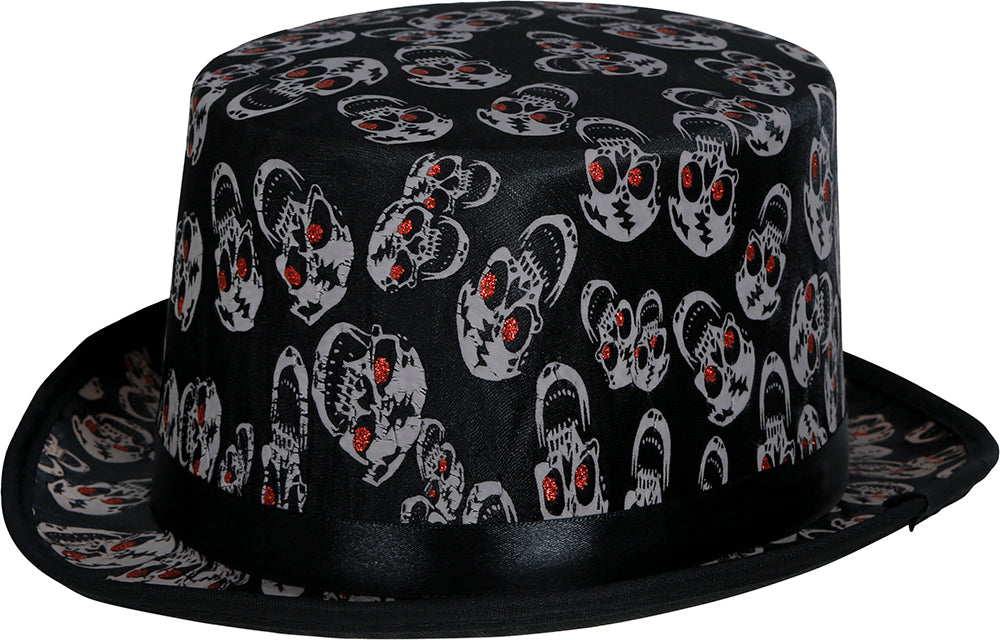 GP13480 – Halloween Schädelhut Eleganter Hut – Farbe: Schwarz