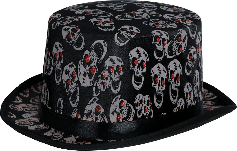 GP13480 – Halloween Schädelhut Eleganter Hut – Farbe: Schwarz