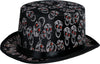 GP13480 – Halloween Schädelhut Eleganter Hut – Farbe: Schwarz