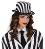 GP13481 – Halloween Zylinderhut Gestreift 19 – Farbe: Weiß