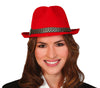 GP13368 – 20S Gangster Retro Hut Schwarz Fedora Kostüm – Farbe: Rot