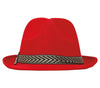 GP13368 – 20S Gangster Retro Hut Schwarz Fedora Kostüm – Farbe: Rot