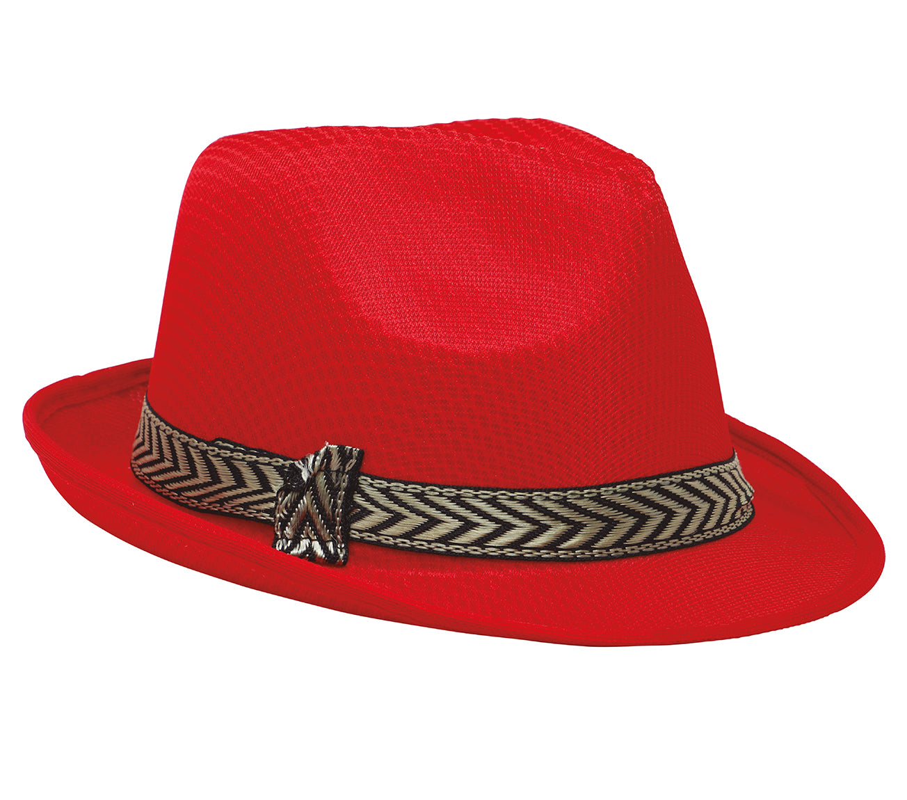 GP13368 – 20S Gangster Retro Hut Schwarz Fedora Kostüm – Farbe: Rot