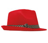 GP13368 – 20S Gangster Retro Hut Schwarz Fedora Kostüm – Farbe: Rot
