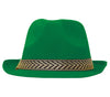 GP13368 – 20S Gangster Retro Hut Schwarz Fedora Kostüm – Farbe: Grün