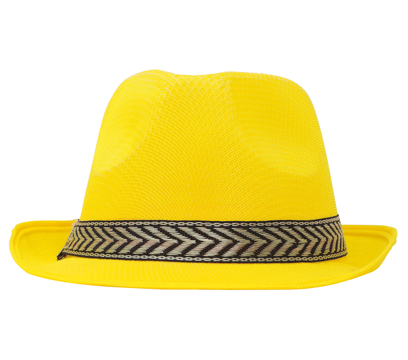 GP13368 – 20S Gangster Retro Hut Schwarz Fedora Kostüm – Farbe: Gelb