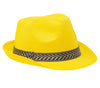 GP13368 – 20S Gangster Retro Hut Schwarz Fedora Kostüm – Farbe: Gelb