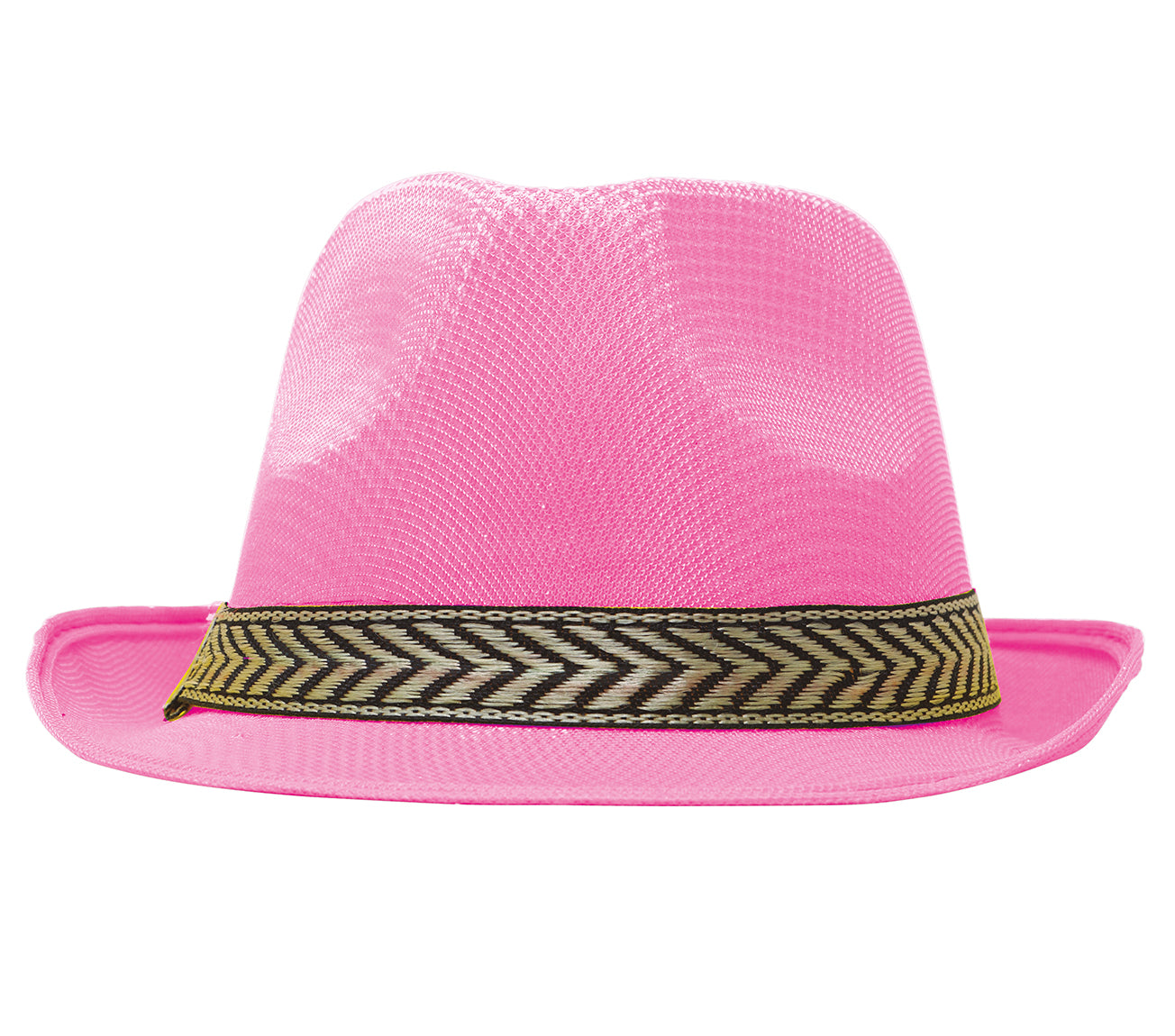 GP13368 – 20S Gangster Retro Hut Schwarz Fedora Kostüm – Farbe: Pink