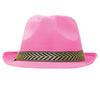GP13368 – 20S Gangster Retro Hut Schwarz Fedora Kostüm – Farbe: Pink