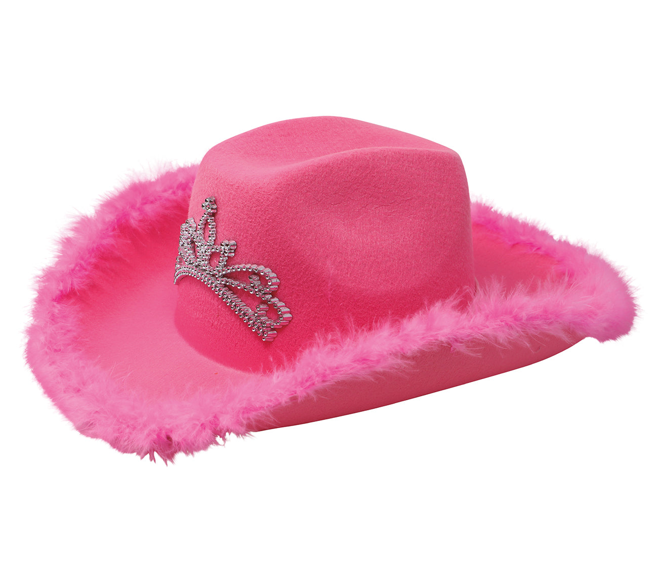 GP13493 – Cowboyhut Mit Funkelnder Krone – Farbe: Pink