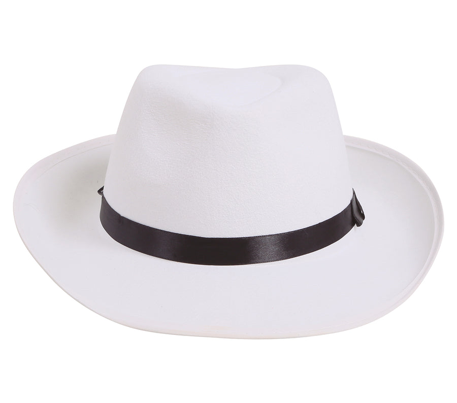 GP13507 – Gangster 20er Jahre Hut Retro White – Farbe: Weiß, Ansicht 2