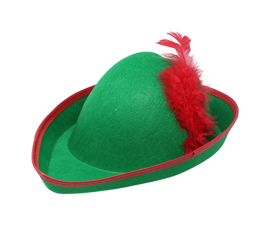 GP13519 – Musketier Hut Mittelalter Karneval – Farbe: Grün, Ansicht 2