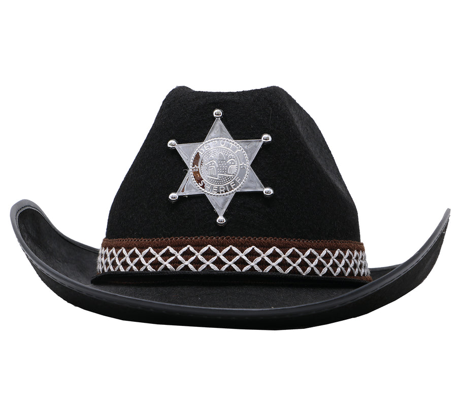 GP13522 – Cowboys Sheriff Partyhut Western Style – Farbe: Schwarz, Ansicht 2