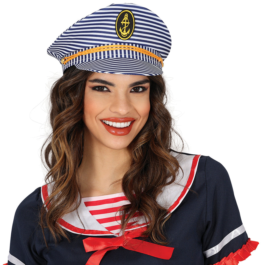 GP13535 – Lotsenmaritime Mütze Captain Segeltuch – Farbe: Blau, Ansicht 2