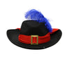 GP13544 – Musketiere Abenteuerhut Blau Roter – Farbe: Schwarz