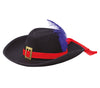 GP13544 – Musketiere Abenteuerhut Blau Roter – Farbe: Schwarz