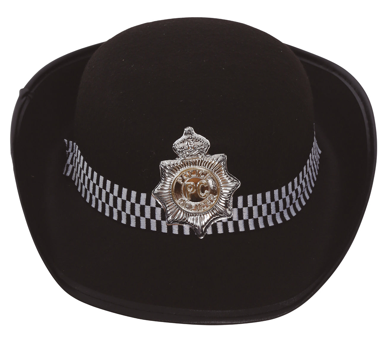 GP13545 – Polizei Karnevalshut Klassisch Schwarz – Farbe: Schwarz
