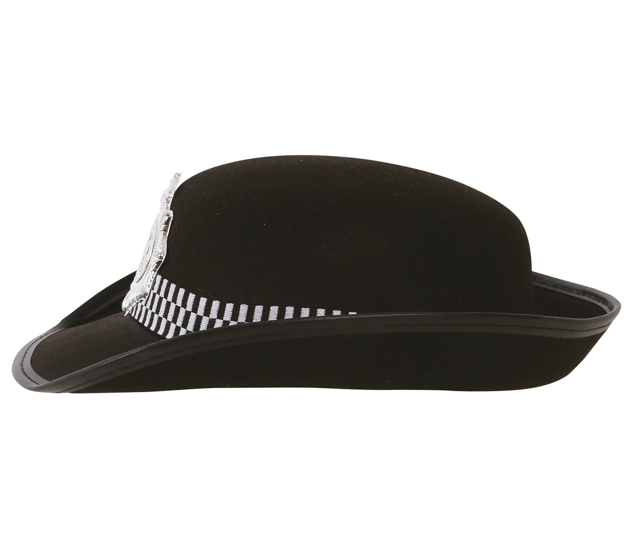 GP13545 – Polizei Karnevalshut Klassisch Schwarz – Farbe: Schwarz