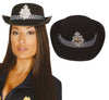 GP13545 – Polizei Karnevalshut Klassisch Schwarz – Farbe: Schwarz
