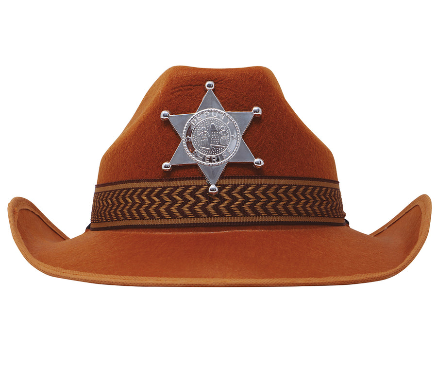 GP13546 – Cowboy Sheriff Karneval Hut – Farbe: Braun, Ansicht 2