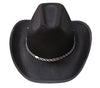 GP13549 – Cowboy Hut Schwarz Klassischer Westernhut – Farbe: Schwarz