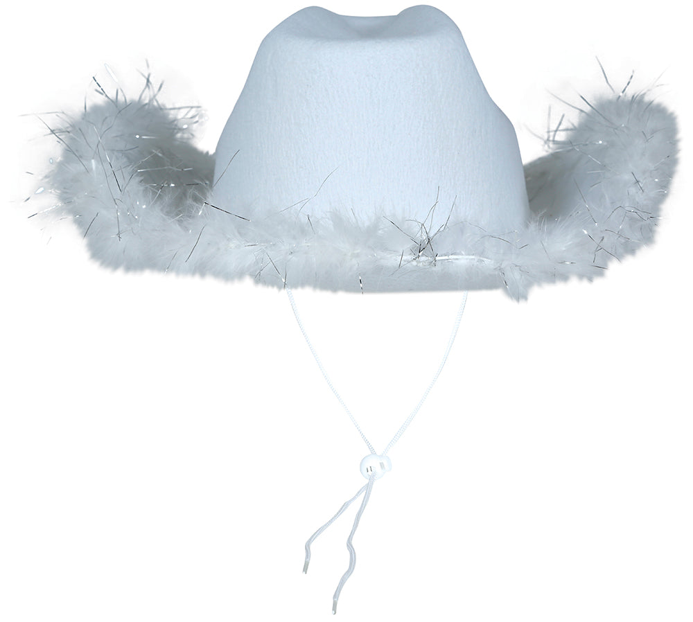 GP13493 – Cowboyhut Mit Funkelnder Krone – Farbe: Weiß