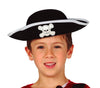 GP13555 – Piratenhut Kinder Karneval Totenkopf – Farbe: Schwarz