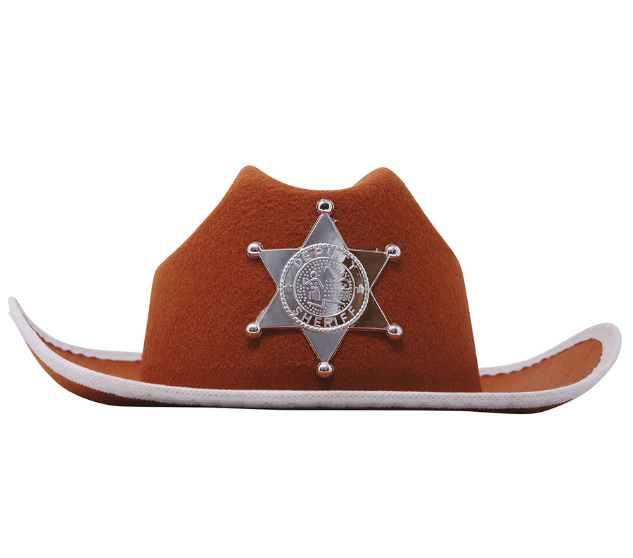 GP13559 – Cowboy Sheriff Hut Kinder Accessoire – Farbe: Braun, Ansicht 2