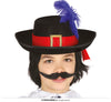 GP13562 – Musketier Hut Zorro Karneval Kostüm – Farbe: Schwarz
