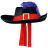 GP13562 – Musketier Hut Zorro Karneval Kostüm – Farbe: Schwarz