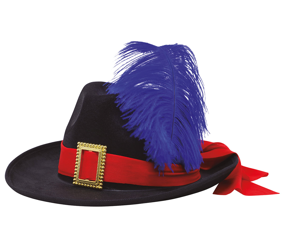 GP13562 – Musketier Hut Zorro Karneval Kostüm – Farbe: Schwarz