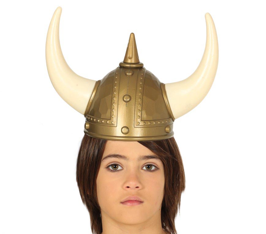 GP13593 – Wikinger Helm Karneval Kinder Kostüm – Farbe: Gold