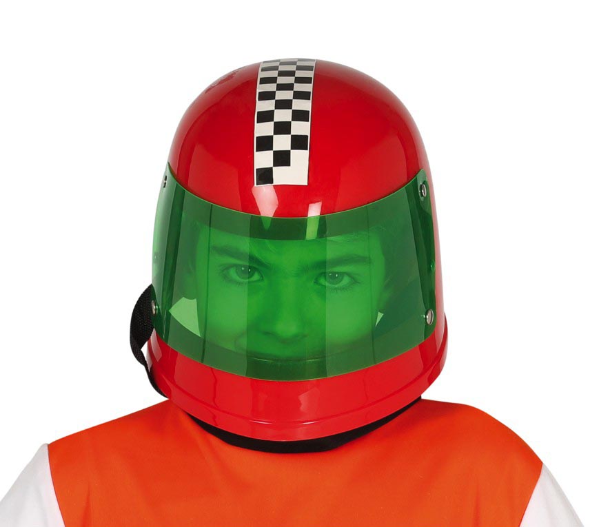GP13617 – Rennfahrer Kinderhelm Sport Abenteurer – Farbe: Rot