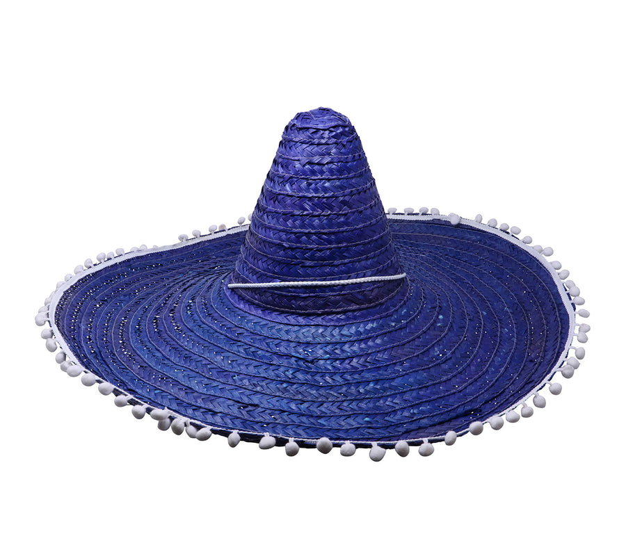 GP13652 – Mexiko Sombrero Gelb Blau Partyhut – Farbe: Blau, Ansicht 2
