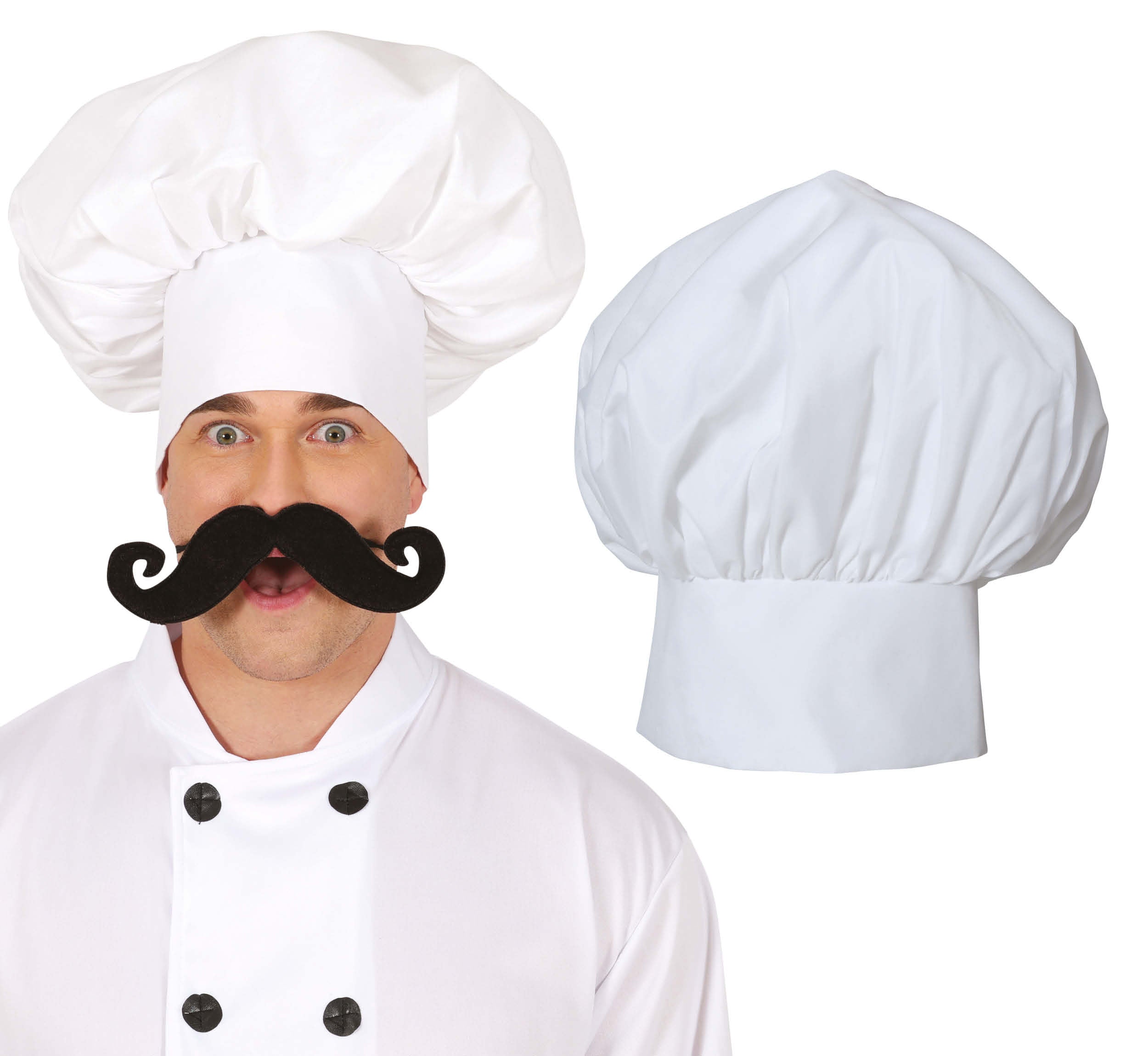 GP13661 – Kochstil Chef Hut Weiß Karneval Party – Farbe: Weiß
