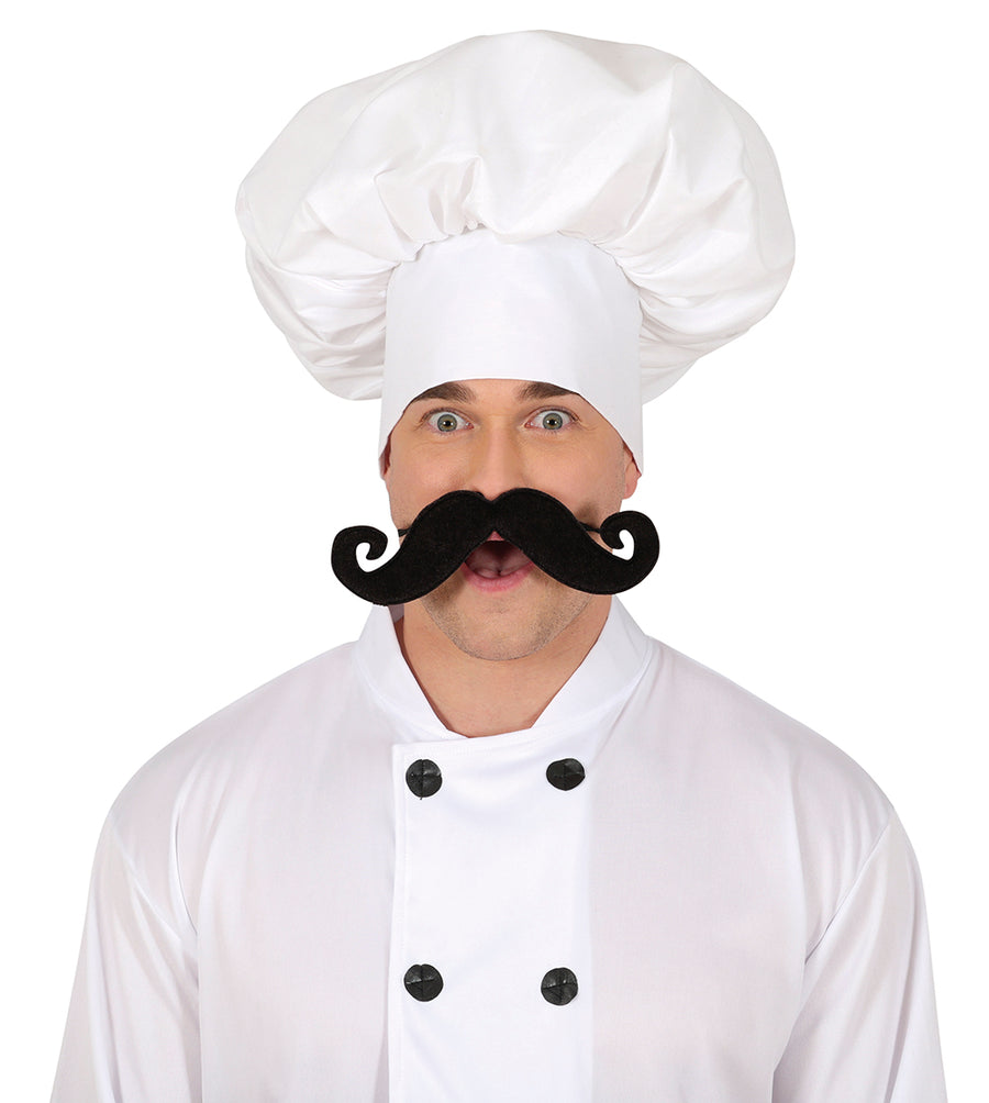 GP13661 – Kochstil Chef Hut Weiß Karneval Party – Farbe: Weiß, Ansicht 2