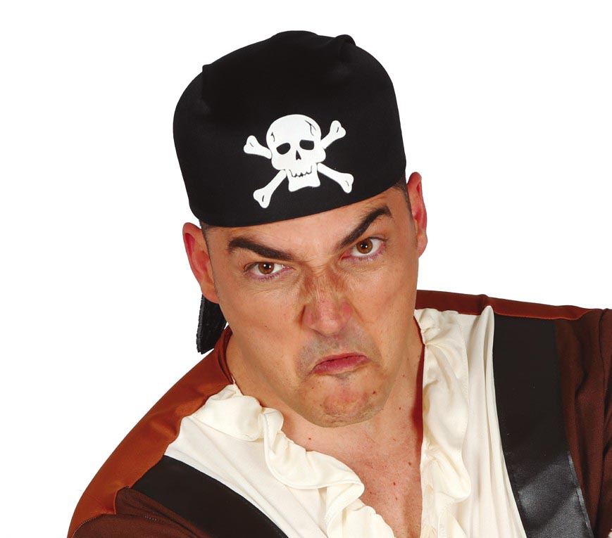Piratentuch für Herren mit Totenkopf