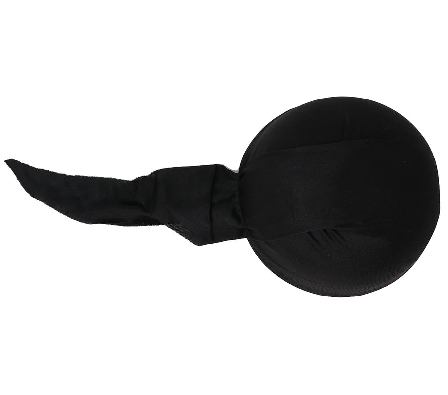 GP13665 – Pirat Kopftuch Schwarz Mit Totenkopf – Farbe: Schwarz, Ansicht 2