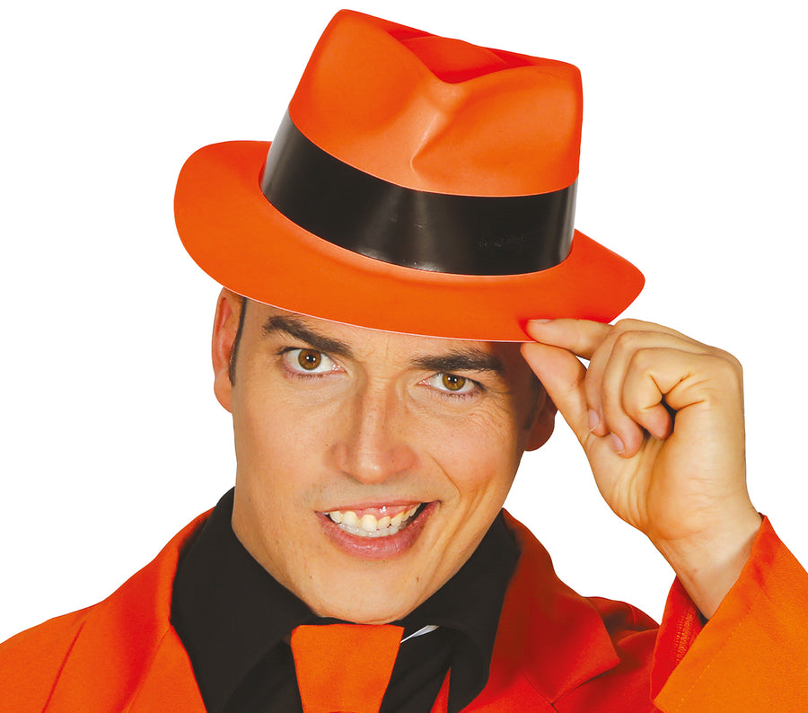 Gangsterhut für Erwachsene neon Fedora