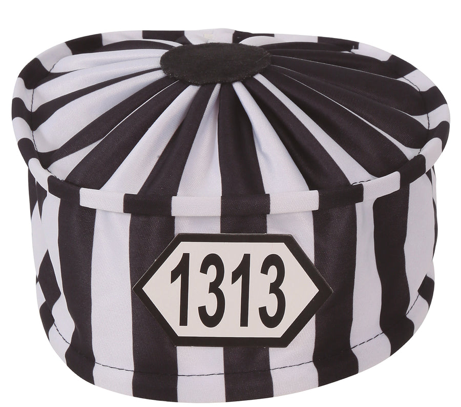GP13719 – Dieb Sträflingshut Klassischer Karneval – Farbe: Weiß, Ansicht 2