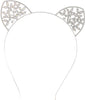 GP13727 – Tierischer Haarreif Für Karneval Katzenohren – Farbe: Silber