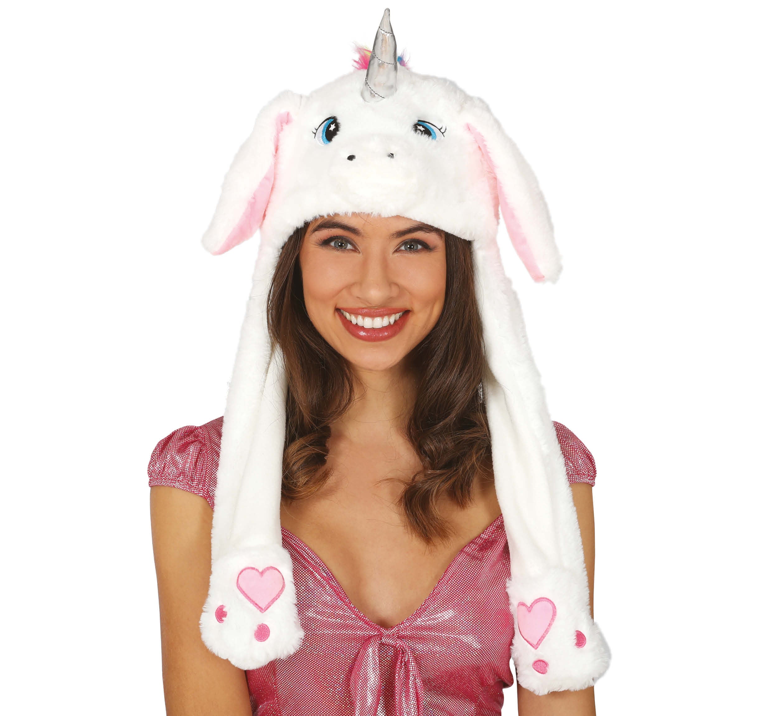GP13730 – Einhorn Karneval Hut Plüsch Kopfteil – Farbe: Weiß