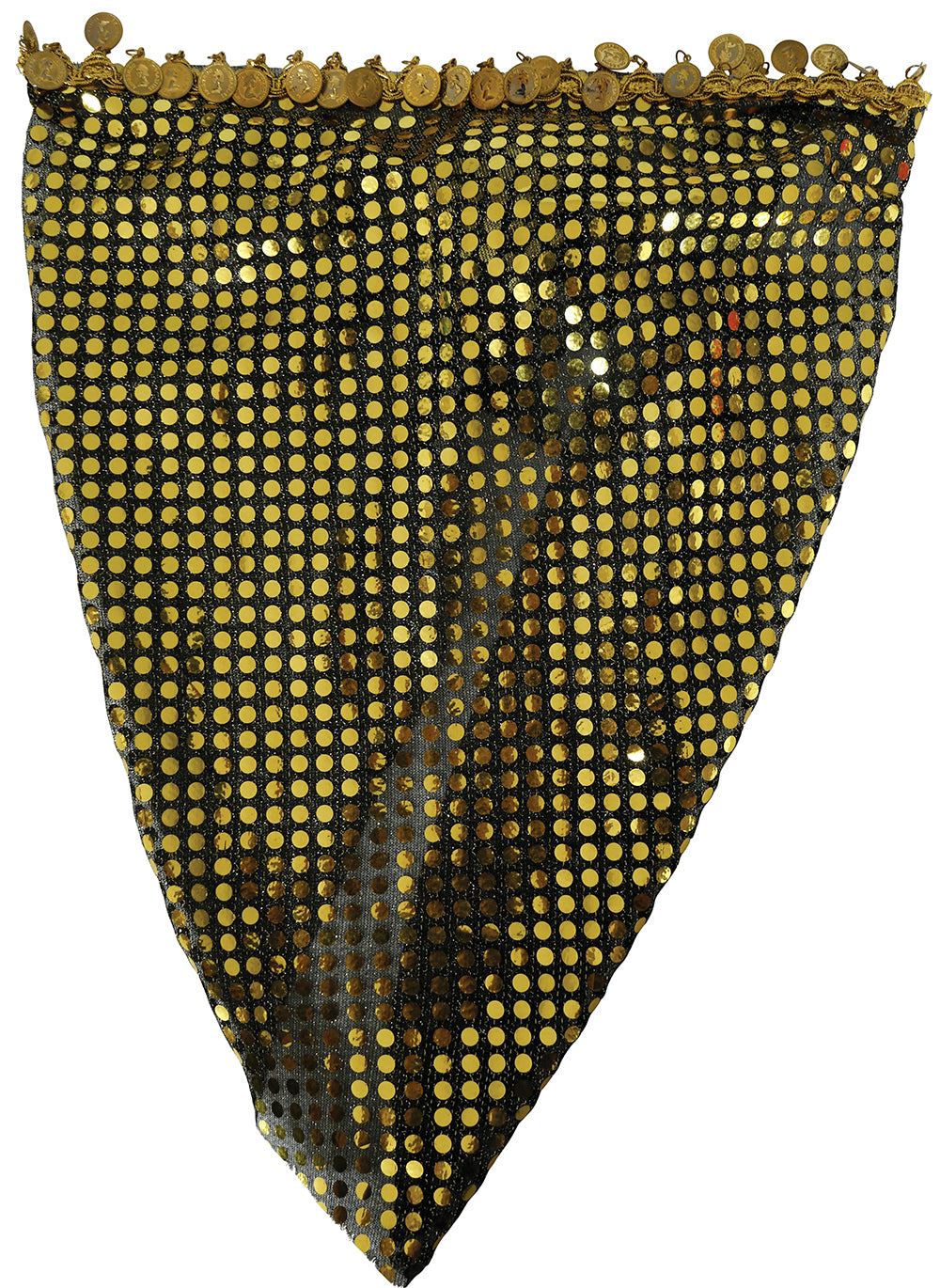 GP13741 – Karneval Wahrsagerin Kopfbedeckung Mit Goldmünzen – Farbe: Gold